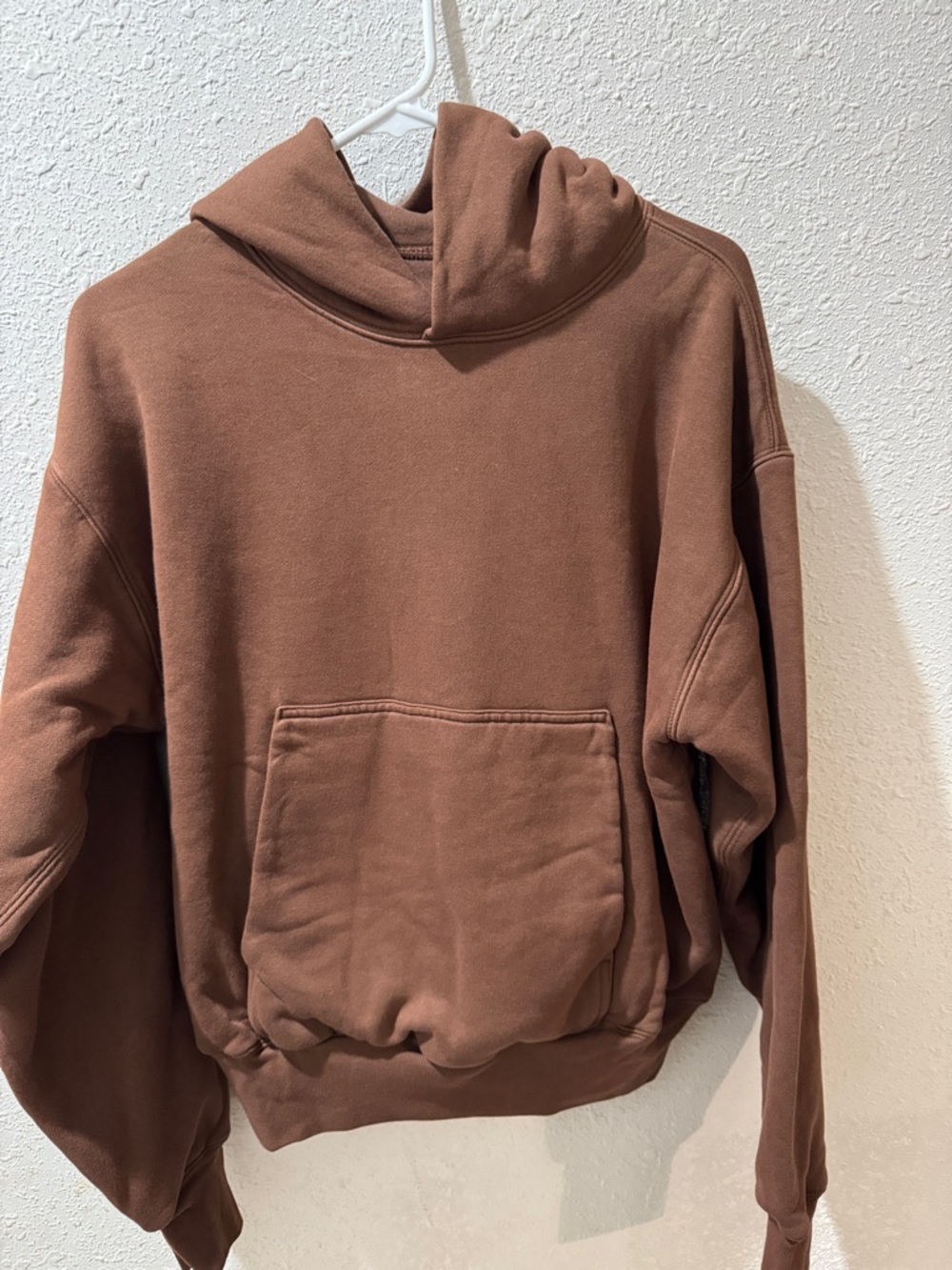 Yeezy Men's Brown Turtleneck Hoodie - Chestnut Brown